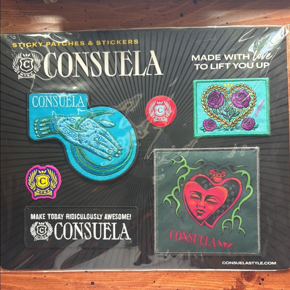 2 Sheets Consuela Vibrant Patch and Sticker Collection